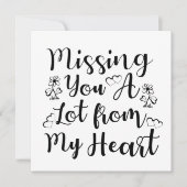 Ich habe dir viel von Herzen vermisst Einladung (Vorderseite)