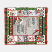 Ich habe dir Weihnachten Kardinal noch nie ein net Fleecedecke (Vorderseite (Horizontal))