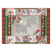 Ich habe dir Weihnachten Kardinal noch nie ein net Tischdecke (Vorderseite (Horizontal))