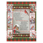 Ich habe dir Weihnachten Kardinal noch nie ein net Tischdecke (Vorderseite)