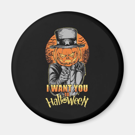 Ich habe dir zu Halloween Gewollt Magnet (Vorne)
