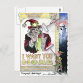 Ich habe dir Zuhause Gewollt Postkarte (Vorne/Hinten)