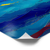 "Ich habe drei Boote gesehen" Seascape Poster (Ecke)