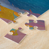 "Ich habe drei Boote gesehen" Seascape Puzzle (Seite)