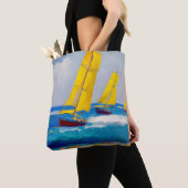 "Ich habe drei Boote gesehen" Seascape Tasche (Von Nahem)