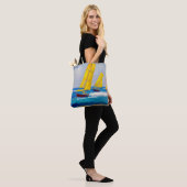 "Ich habe drei Boote gesehen" Seascape Tasche (Am Model)