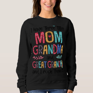 Ich habe drei Titel Mama Oma & Großes Oma I Sweatshirt