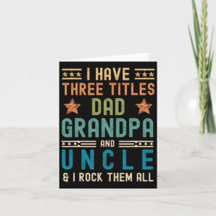 Ich habe drei Titel Papa Opa Onkel Lustiger Vater Karte
