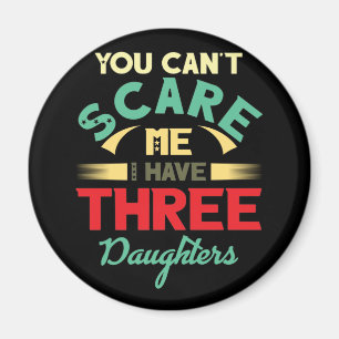 Ich habe drei Töchter Vintagen Vater Vater Tag Magnet