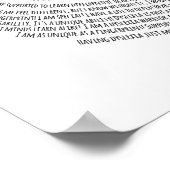 "Ich habe Dyslexie!" Poster (Ecke)