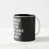 Ich habe ein anderes Treffen überlebt, das E-Mail Zweifarbige Tasse (VorderseiteRechts)