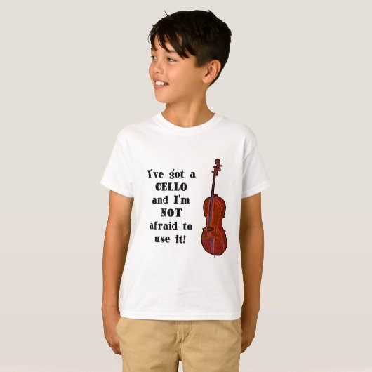 Ich habe ein Cello T-Shirt (Vorne ganz)