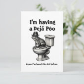 Ich habe ein Déjà Poo gehört, das vor dem Frosch Dankeskarte (Stehend Vorderseite)