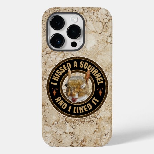 Ich habe ein Eichhörnchen geküsst - lustige Parodi Case-Mate iPhone Hülle (Rückseite)