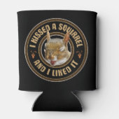 Ich habe ein Eichhörnchen geküsst - lustige Parodi Dosenkühler (Rückseite)