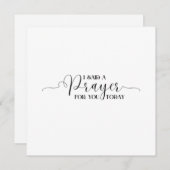 Ich habe ein Gebet für Sie heute Karte gesagt (Vorne/Hinten)