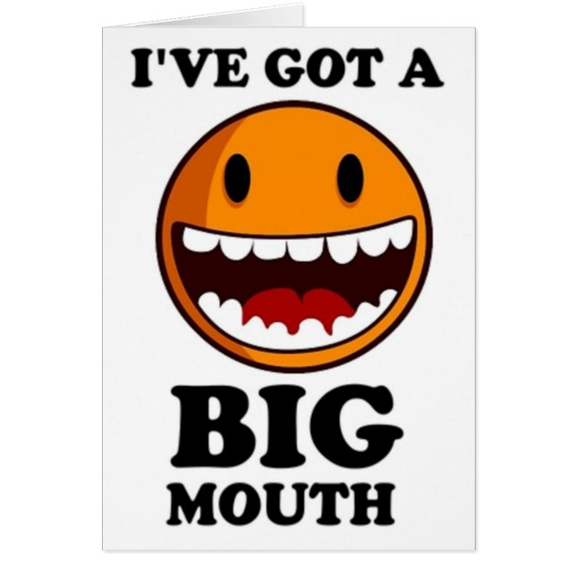 "ICH HABE EIN GROSSES MOUTH-GESICHT GOT (Vorne)