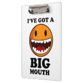 "ICH HABE EIN GROSSES MOUTH-GESICHT GOT KLEMMBRETT (Links)