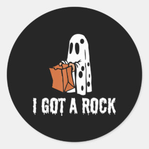 Ich habe ein Halloween-Fels Runder Aufkleber