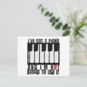 Ich habe ein Klavier Got Postkarte (Stehend Vorderseite)