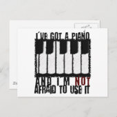 Ich habe ein Klavier Got Postkarte (Vorne/Hinten)