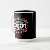 Ich habe ein Konzept für eine planmäßige, sonnige  Zweifarbige Tasse (Vorderseite Links)