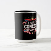 Ich habe ein Konzept für eine planmäßige, sonnige  Zweifarbige Tasse (VorderseiteRechts)