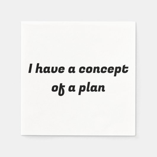 Ich habe ein Konzept für einen Plan Serviette (Vorderseite)