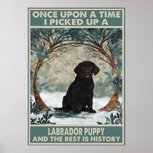 Ich habe ein Labrador-Welpenposter abgeholt Poster (Vorne)