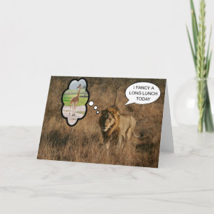 Ich habe ein langes Mittagessen extravagant Karte