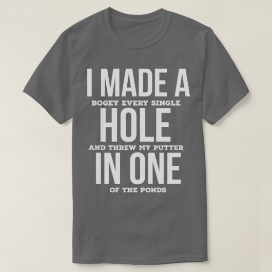Ich habe ein Loch in einem gemacht T-Shirt (Design vorne)