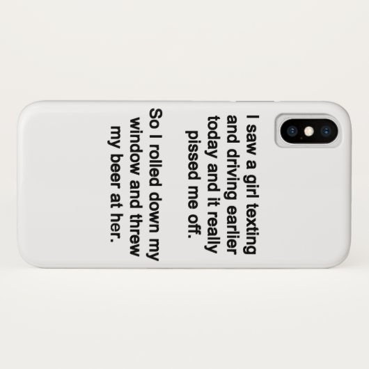 Ich habe ein Mädchen Gesimst Case-Mate iPhone Hülle (Rückseite (Horizontal))