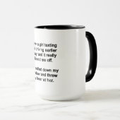 Ich habe ein Mädchen Gesimst Tasse (VorderseiteRechts)