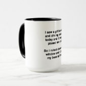 Ich habe ein Mädchen Gesimst Tasse (Vorderseite Links)