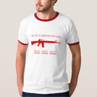 Ich habe ein Maschinengewehr, HO HO HO die hartes T-Shirt