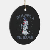 Ich habe ein Meltdown Funny Christmas Snowman Gesc Keramik Ornament (Rechts)