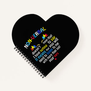 Ich habe ein nonverbales Autismus-Bewusstsein Puzz Notizblock