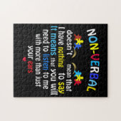 Ich habe ein nonverbales Autismus-Bewusstsein Puzz Puzzle (Horizontal)