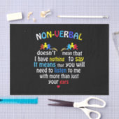 Ich habe ein nonverbales Autismus-Bewusstsein Puzz Seidenpapier (Handwerk)