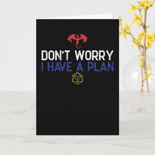 Ich habe ein Plan Funny RPG Karte (Gelbe Blume)