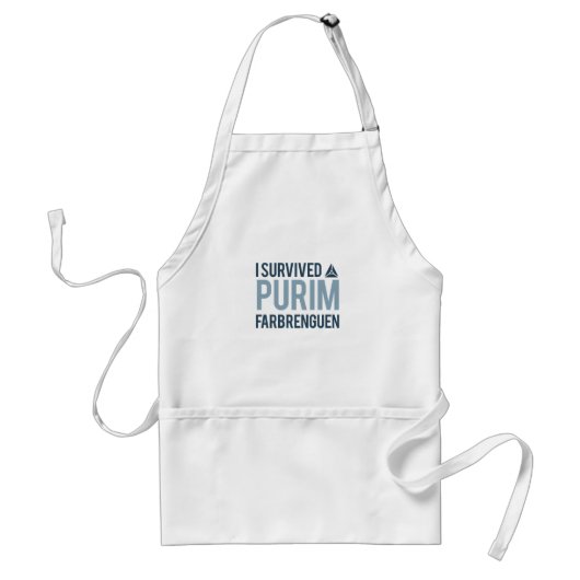 Ich habe ein Purim-Gewebe überlebt Schürze (Vorne)