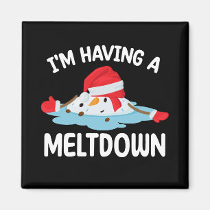 Ich habe ein Schmelzen Weihnachten Schneemann Schn Magnet