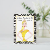 Ich habe ein Tiara und ich habe keine Angst, es zu Postkarte (Stehend Vorderseite)