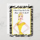 Ich habe ein Tiara und ich habe keine Angst, es zu Postkarte (Vorne/Hinten)