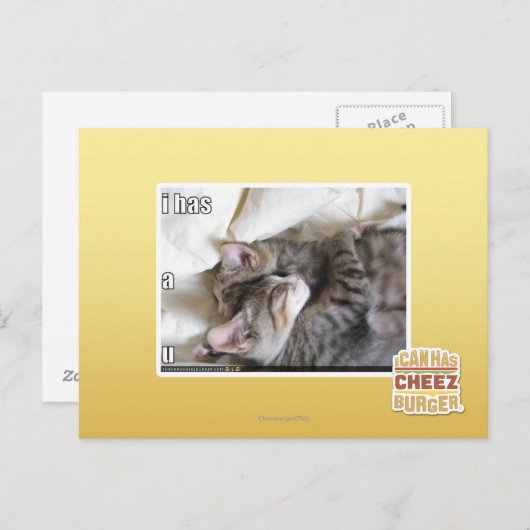 Ich habe ein u postkarte (Vorne/Hinten)