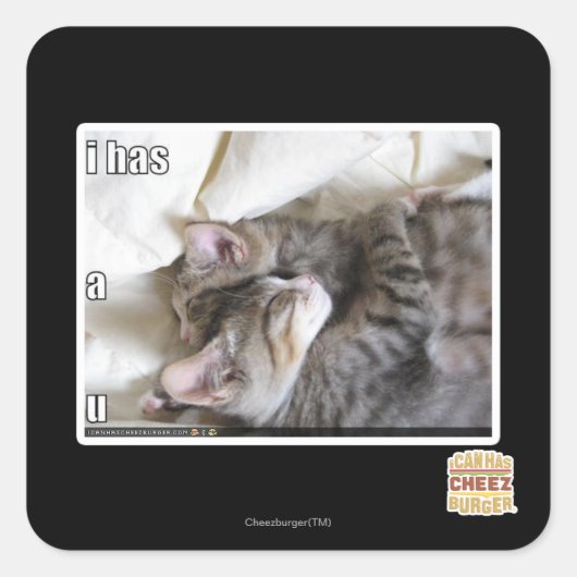 Ich habe ein u quadratischer aufkleber (Vorderseite)