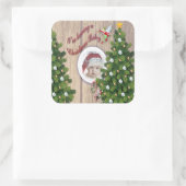 Ich habe ein Weihnachtskind Quadratischer Aufkleber (Tasche)