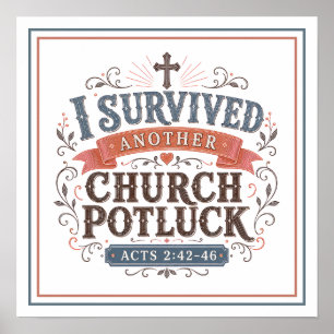 Ich habe ein weiteres Kirchentreffen mit Essen übe Poster