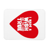 ICH HABE EIN WÜNSCHES Liebe Herz GEMACHT Magnet (Horizontal)