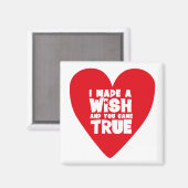 ICH HABE EIN WÜNSCHES Liebe-Herz Magnet (Vorderseite/Rückseite)